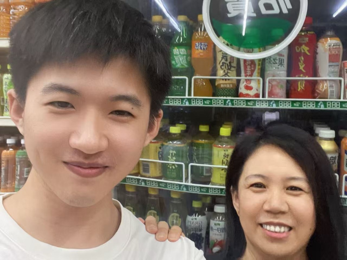 和妈妈的合影