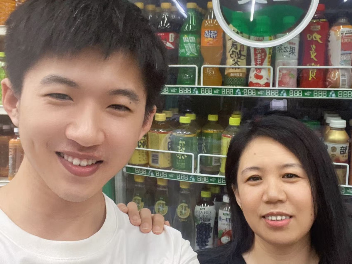 和妈妈的合影