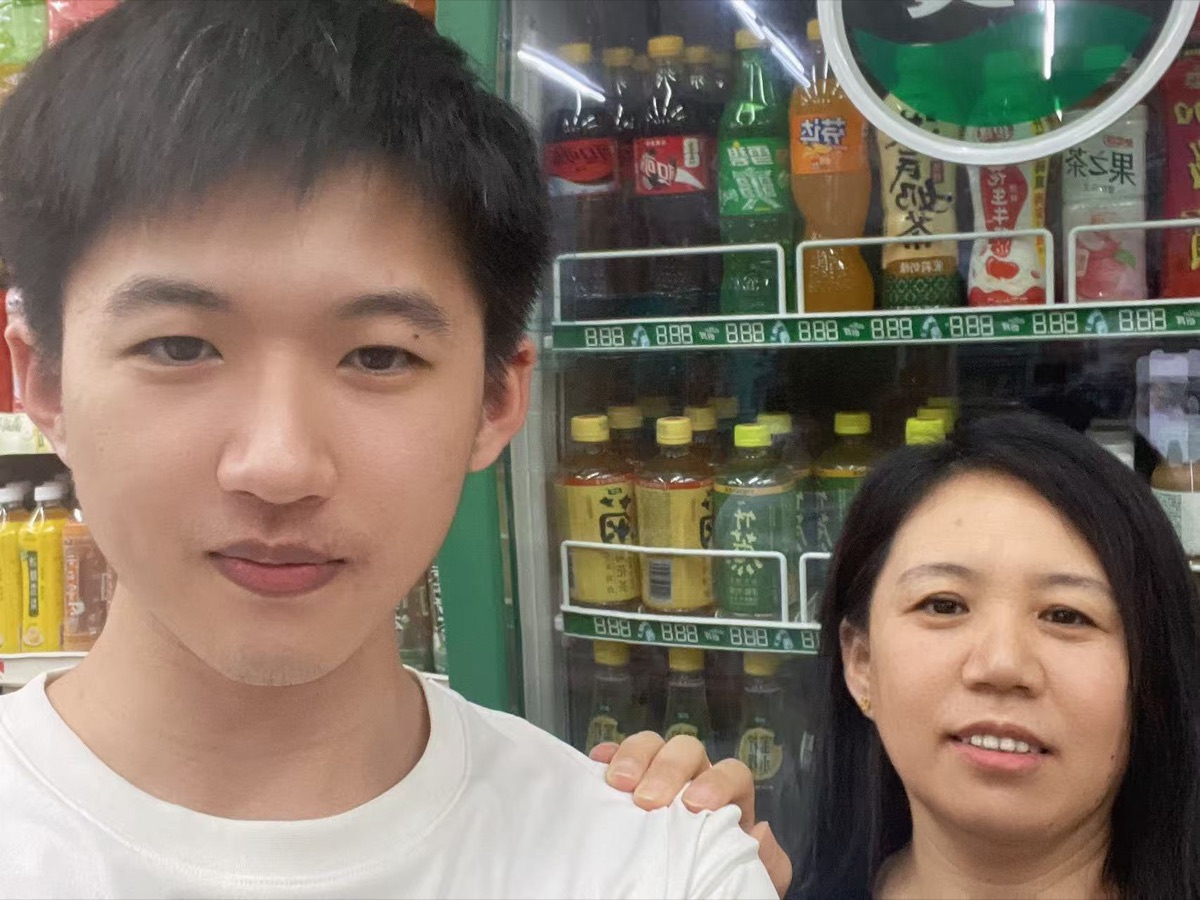 和妈妈的合影